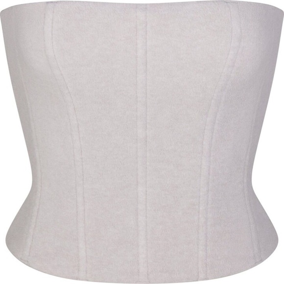 NWT-Skims Fleece Lounge Corset - Heather Grey - Picture 2 of 6